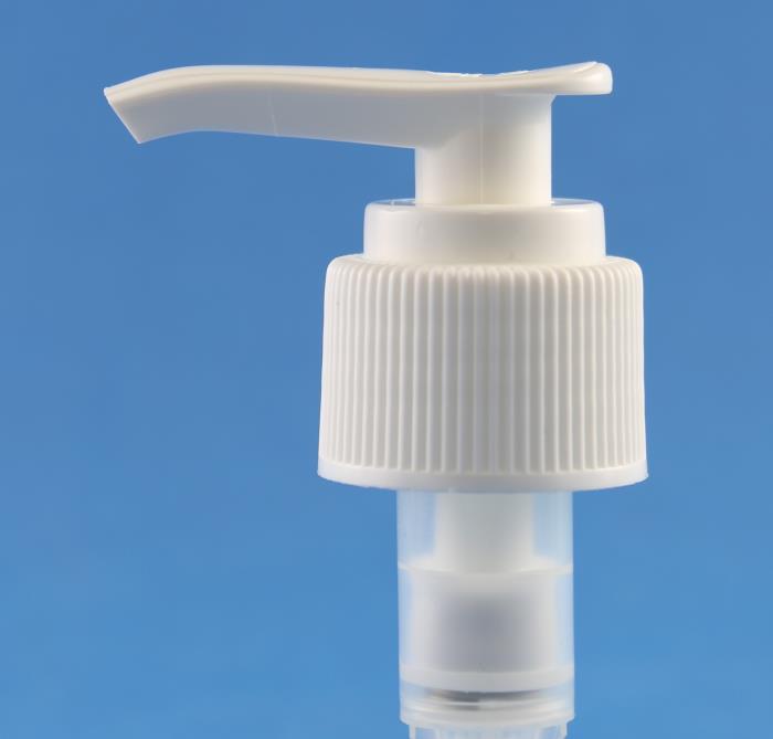 24mm 410 White Ribbed Lock Down Lotion Pump, 2ml Output